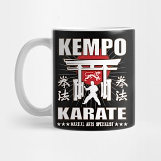 Cool Kempo Karate, Martial Arts Design With Kanji Mug